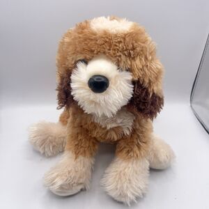 Douglas Cuddle Toys Plush Toy Dog Fluffy Brown White Stuffed Animal